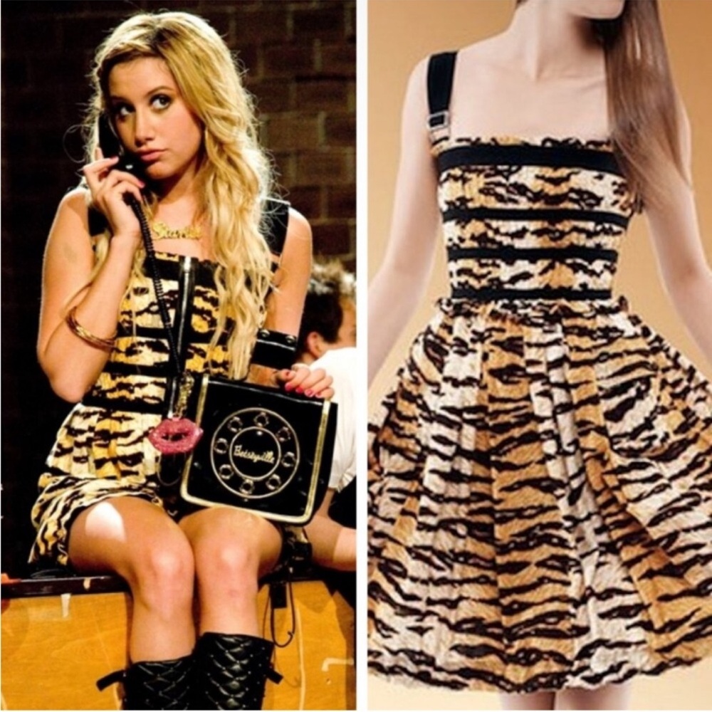 Dolce & Gabbana Black and Yellow Mini Dress